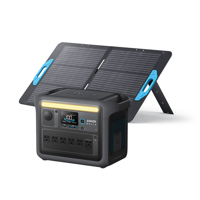 Anker SOLIX C1000X 1056Wh | 1800W Portable Power Station w/ 100W Solar Panel