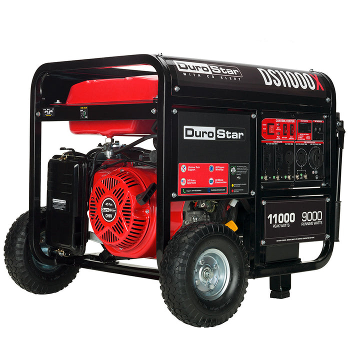 DuroStar DS11000X 11,000W/9,000W 457cc Electric Start Portable Generator w/ CO Alert