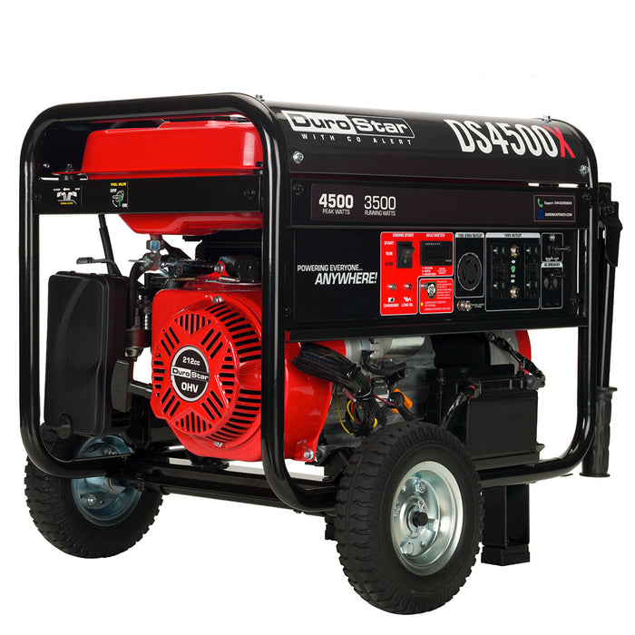 DuroStar DS4500X 4,500W/3,500W 210cc Electric Start Portable Generator w/ CO Alert