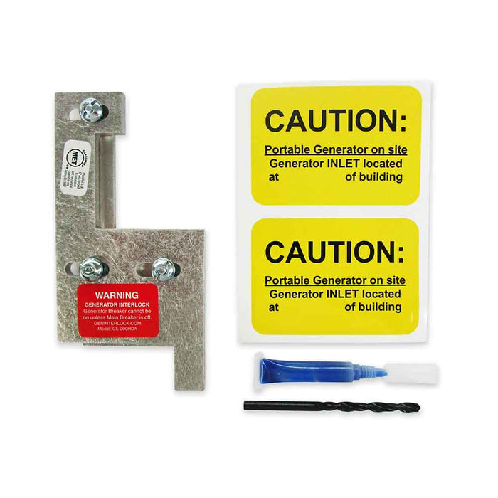 GenInterlock GE-200HDA Generator Interlock Kit Breaker Panel 150/200 Amp Newer Vertical Main