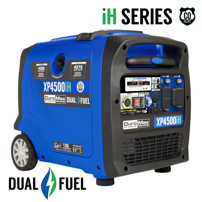 DuroMax XP4500iH 4,500 Watt Portable Dual Fuel Inverter Generator w/ CO Alert