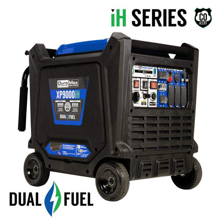 DuroMax XP9000iH 9,000 Watt Portable Dual Fuel Inverter Generator w/ CO Alert