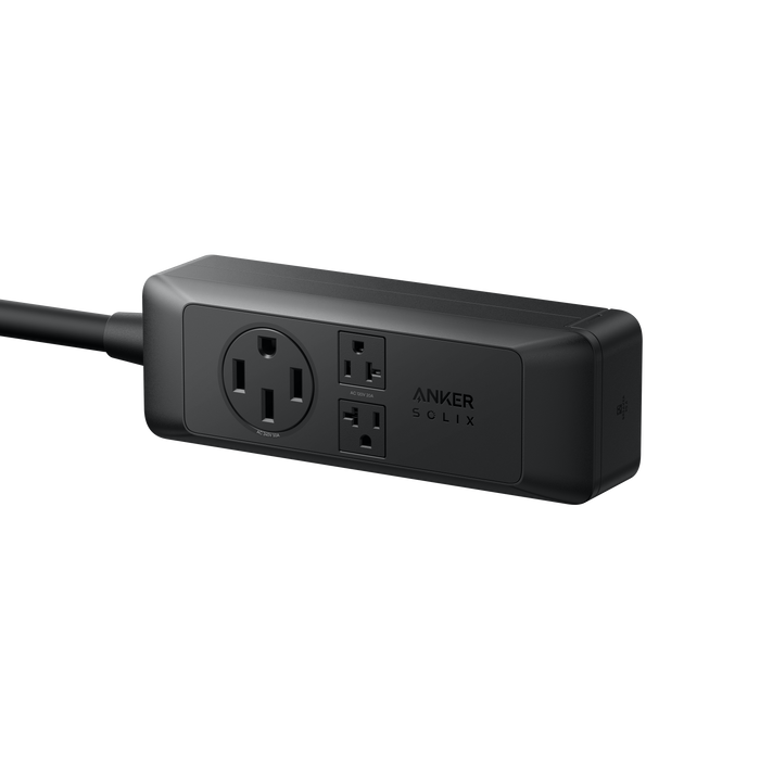 Anker SOLIX A17E1141-83 E10 120V/240V Power Strip, Daily Power Output for E10, 1X NEMA4-50 (9,600W) + 2x NEMA 5-20 (2,400W Each), No Transfer Switch Needed