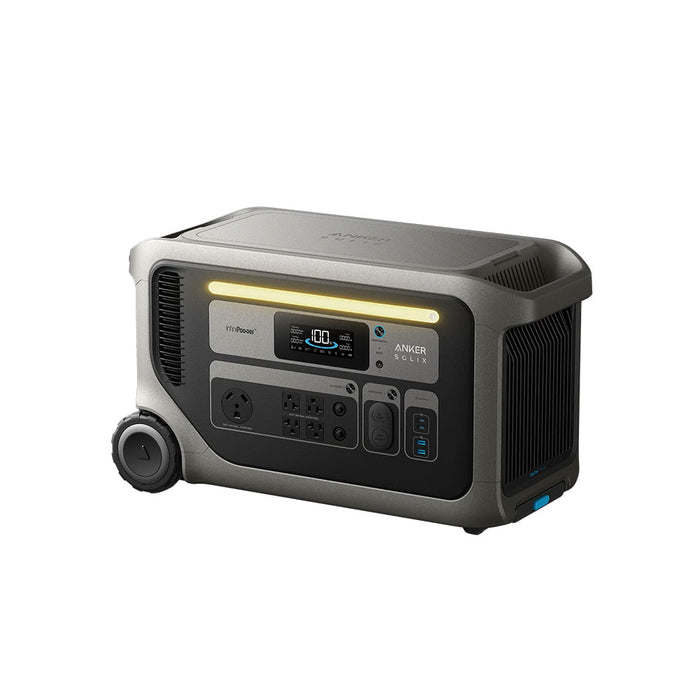 Anker B178211F SOLIX F3000 3072Wh Power Station w/Expansion Battery, Solar Panel