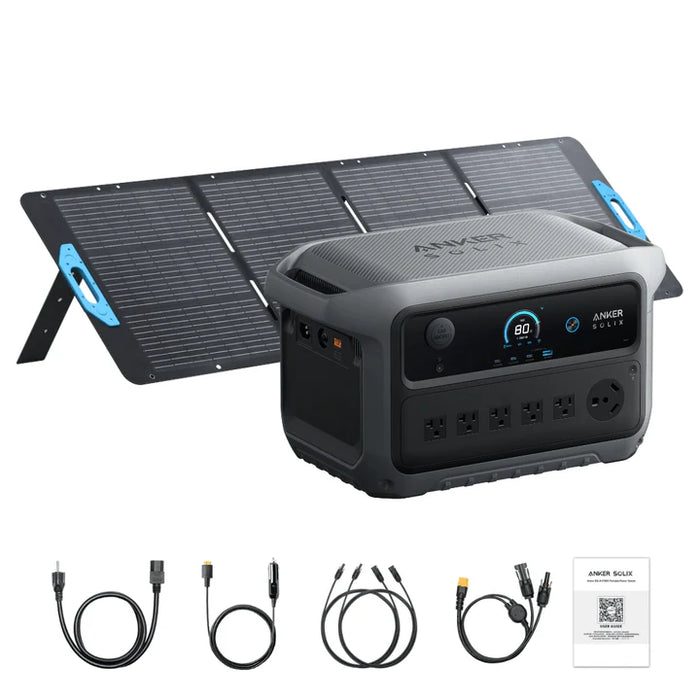 Anker SOLIX B17831A4 C2000 Gen 2 Portable Power Station 2048Wh w/ 200W Solar Panel