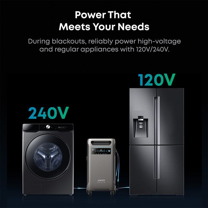 Anker SOLIX F3800 6000W / 7,680Wh Power Station with 1 Expansion Battery
