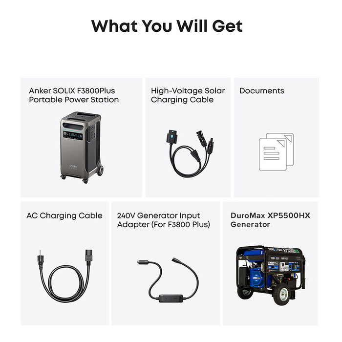 DuroMax XP550HX and Anker SOLIX F3000 + 120V Adapter