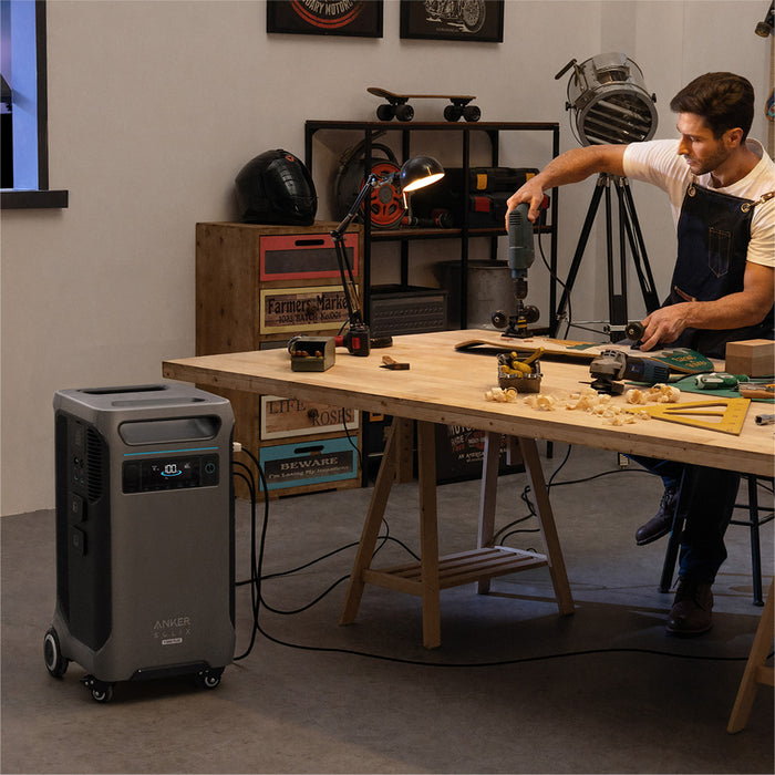 Duromax XP9500iH and Anker SOLIX F3800Plus+240V Generator Adapter with Transfer Switch Bundle