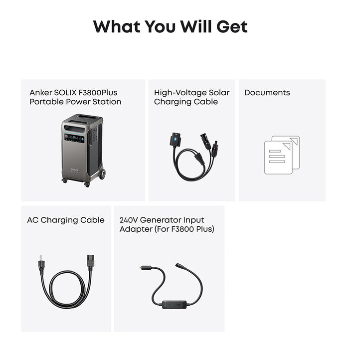 Anker SOLIX F3800 Plus 240V Extended Backup Power Kit