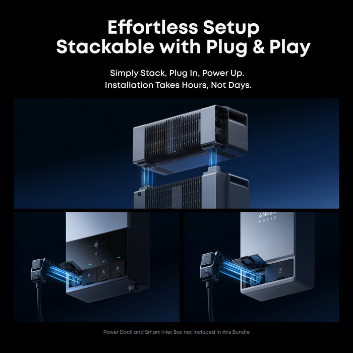 Anker SOLIX E10 B17E1141 Whole Home Backup System | 6kWh LiFePO4 Battery | 10-30 kW Turbo Output | Smart Grid & Storm-Guard