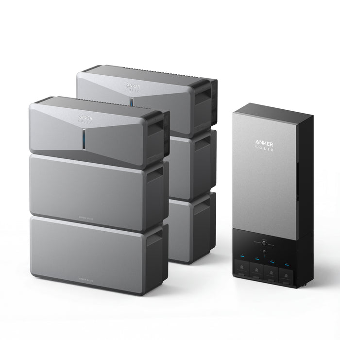 Anker SOLIX B17E114D 2-Set E10 Automatic Backup Kits | 24kWh LiFePO4 Battery | 10-30kW Turbo Output | Smart Grid & Storm-Guard