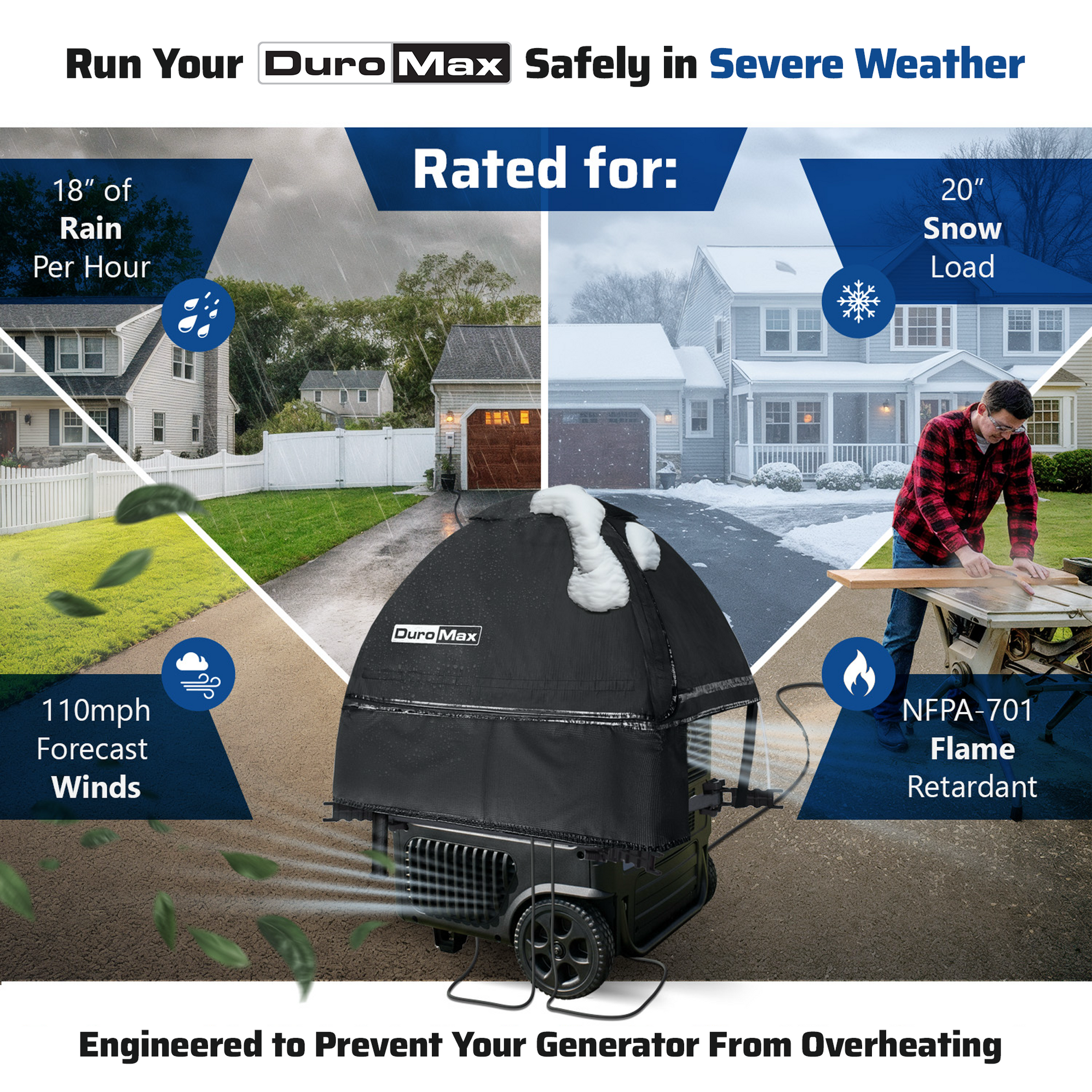 DuroMax DMX-GTV Inverter Generator Tent All Weather Cover Kit ...