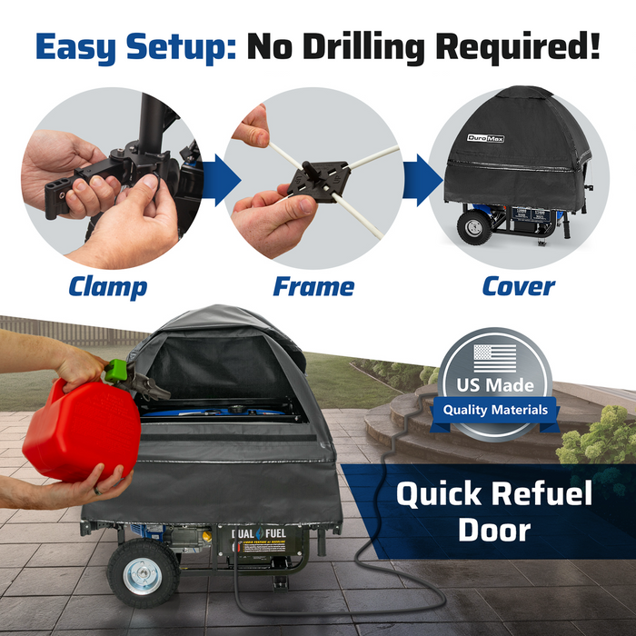 DuroMax DMX-GTX Open Frame Generator Tent All Weather Cover Kit