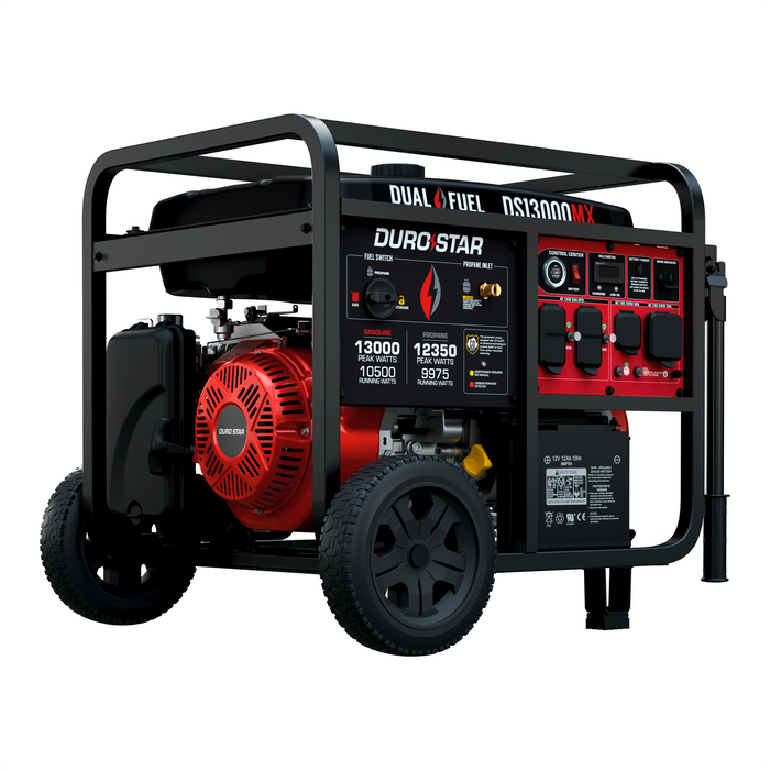 DuroStar DS13000MX 13,000 Watt Dual Fuel Portable Generator w/ CO Alert - Recon