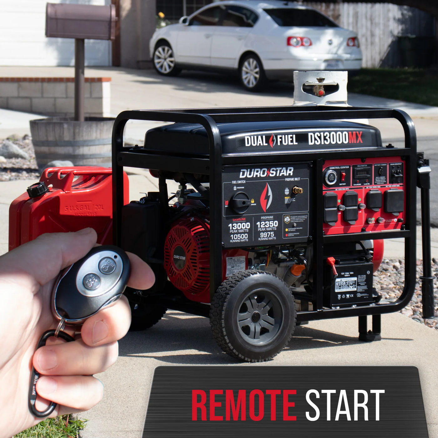 DuroStar DS13000MX 13,000 Watt Dual Fuel Portable Generator w/ CO Aler ...