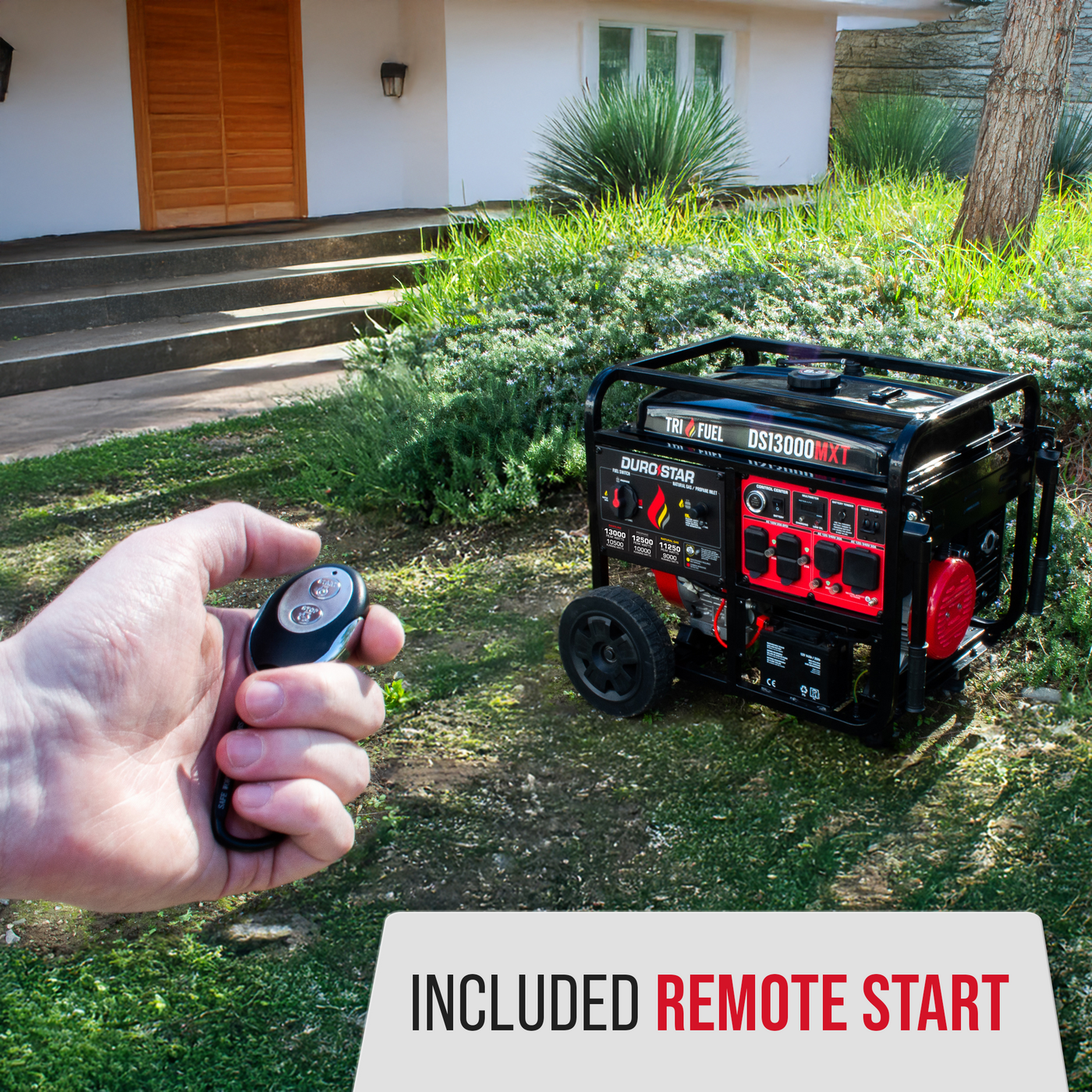 DuroStar DS13000MXT 13,000W/10,500W 500cc Electric Start Tri Fuel Port ...