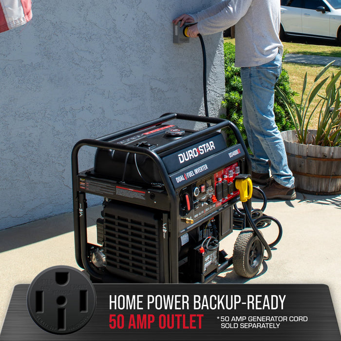 DuroStar 14,000 Watt Dual Fuel Open Frame Digital Inverter Generator