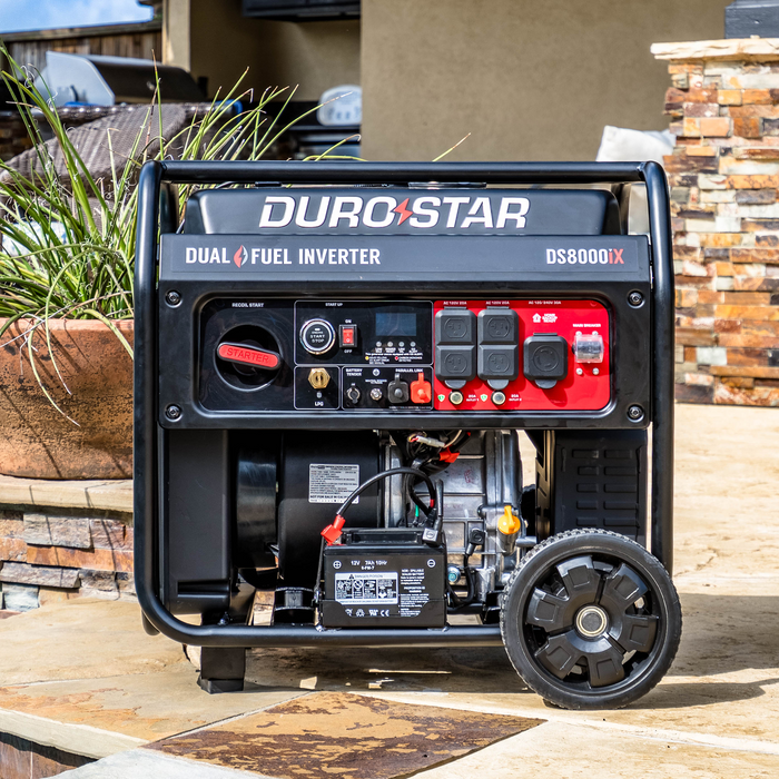 DuroStar 8,000 Watt Dual Fuel Open Frame Digital Inverter Generator