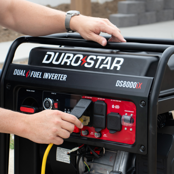 DuroStar 8,000 Watt Dual Fuel Open Frame Digital Inverter Generator