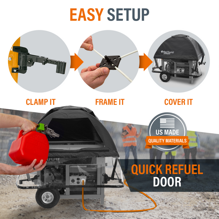 GenTent GTXPFUAEBK XL Extreme Black Cover Universal Kit for Open Frame Generator