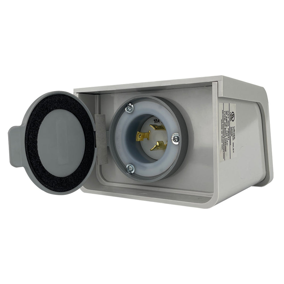 Reliance PBN30 30 Amp NEMA Non-Metallic Power Inlet Box w/ L1430 Confi ...