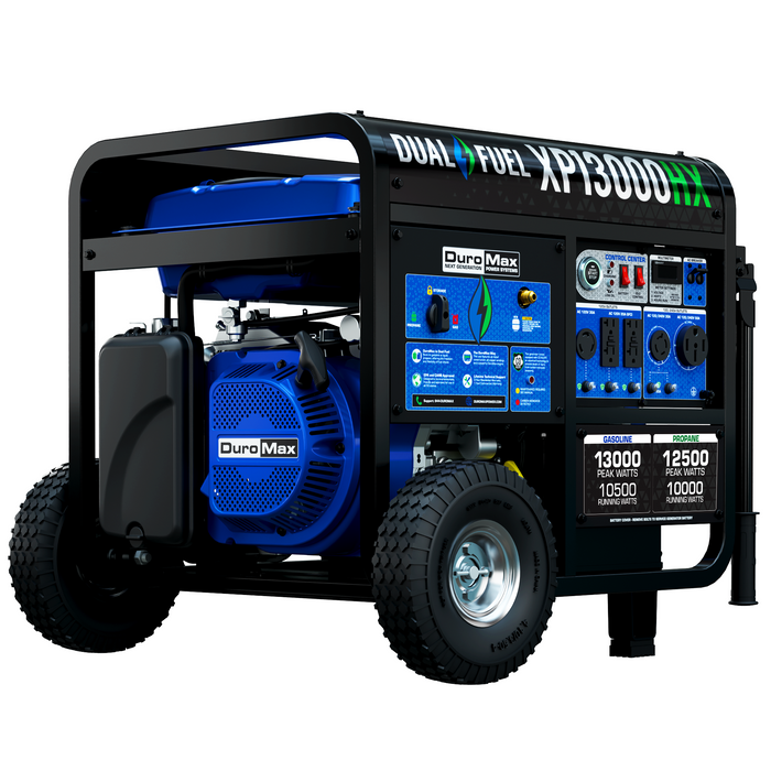 DuroMax XP13000HX 13,000 Watt Portable Dual Fuel Gas Propane CO Alert - Recon
