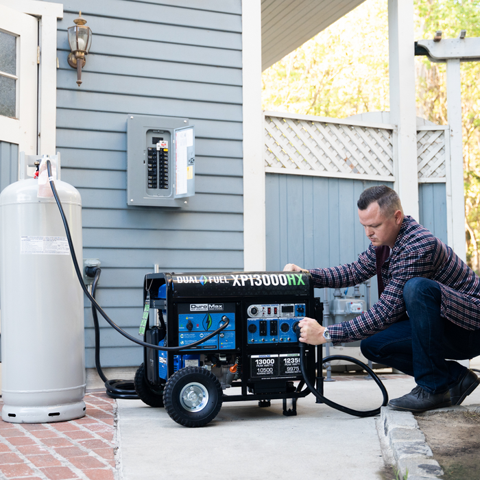 DuroMax XP13000HX 13,000 Watt Portable Dual Fuel Gas Propane CO Alert - Recon