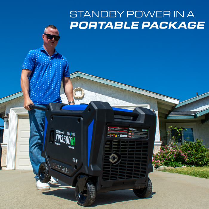 DuroMax XP13500iH 13,500 Watt Portable Dual Fuel Inverter Generator - Quiet, Low THD