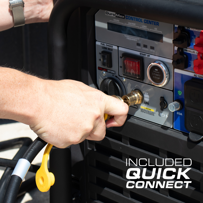 DuroMax XP13500iH 13,500 Watt Portable Dual Fuel Inverter Generator - Quiet, Low THD