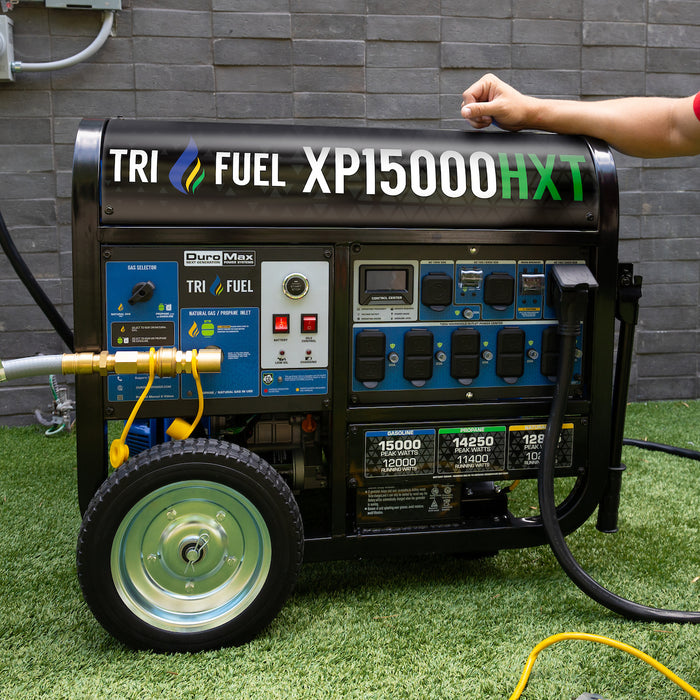 DuroMax XP15000HXT 15,000 Watt Electric Start Tri Fuel Portable Generator