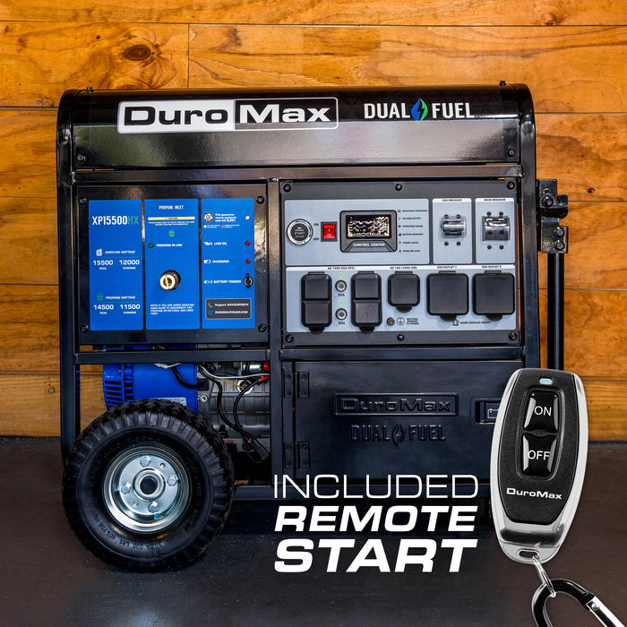 DuroMax XP15500HX 15,500 Watt Dual Fuel Portable HX Generator w/ CO Alert