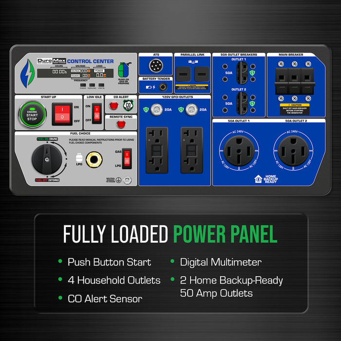 DuroMax XP16000iH Dual Fuel Portable Inverter Generator