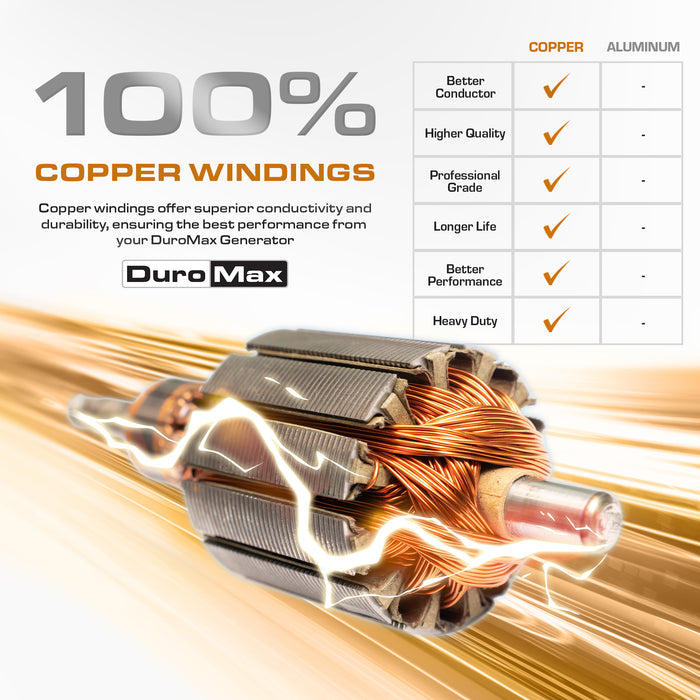 DuroMax XP17500HX 17,500 Watt Dual Fuel Portable HX Generator w/ CO Alert