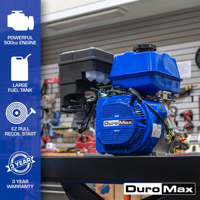 DuroMax XP20HP 500cc 1-Inch Shaft Recoil Start Gasoline Engine — Electric  Generator Depot