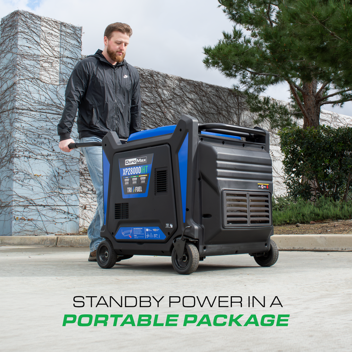 DuroMax XP28000iHT 28,000 Watt Tri Fuel Portable Inverter Generator w/ CO Alert