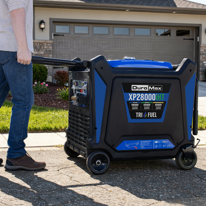 DuroMax XP28000iHT 28,000 Watt Tri Fuel Portable Inverter Generator w/ CO Alert