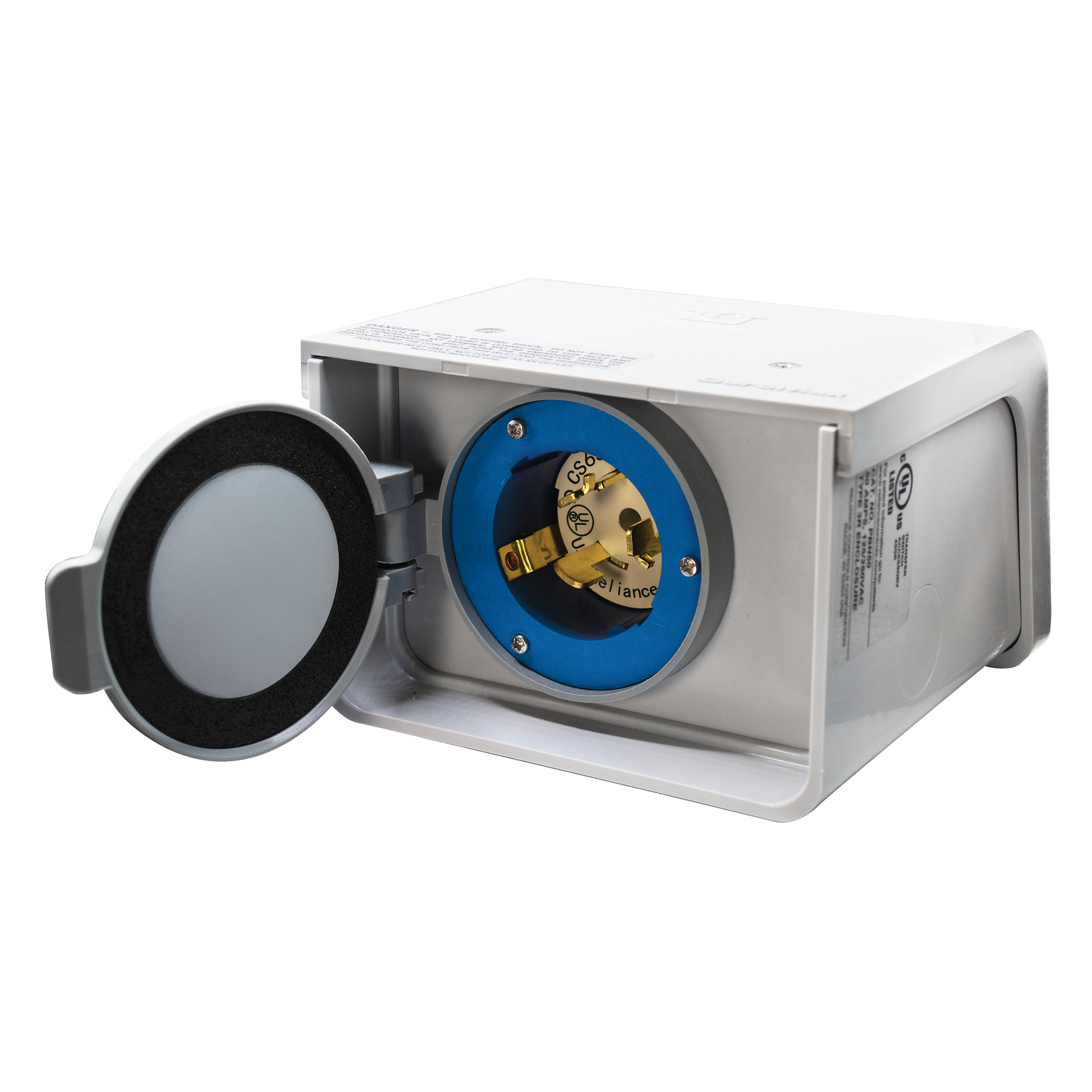 DuroMax XP50PBN 50-Amp 12,500-Watt Non-Metallic Power Inlet Box ...