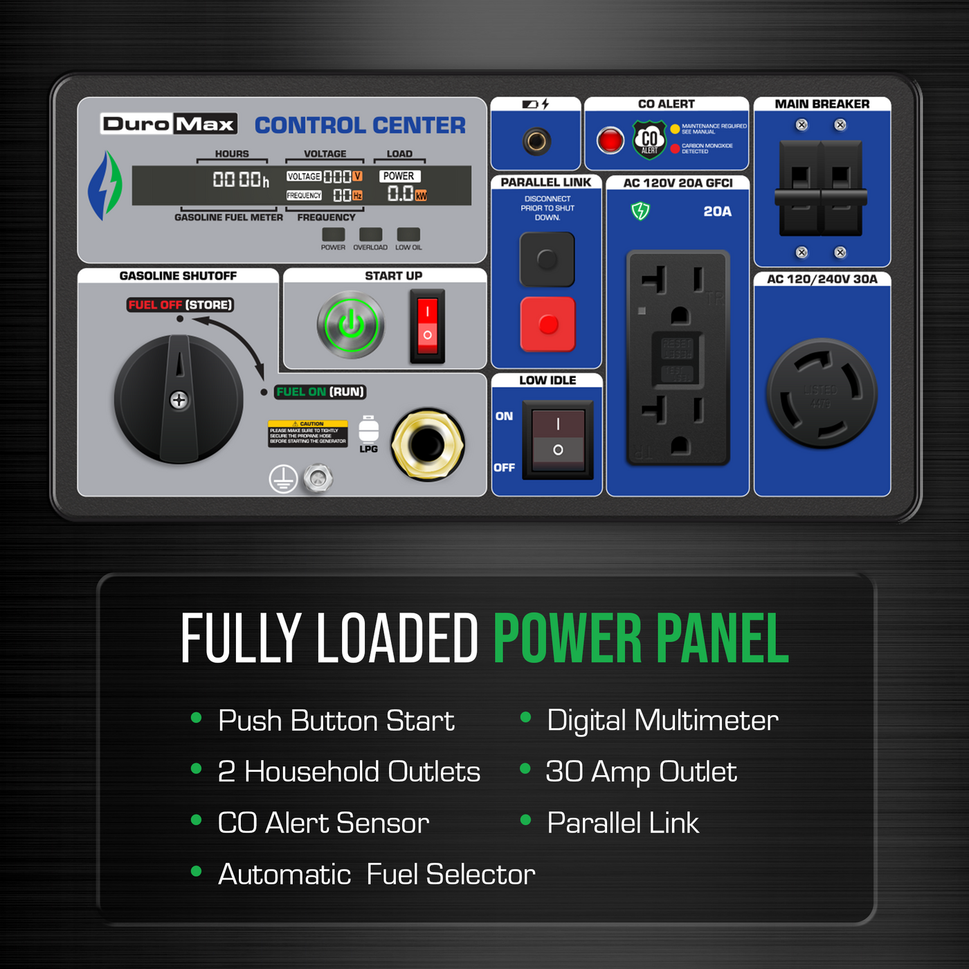 DuroMax XP7000iH 7,000 Watt Portable Dual Fuel Inverter Generator - Qu ...