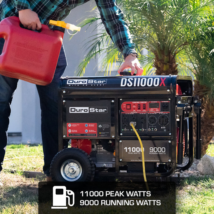 DuroStar DS11000X 11,000W/9,000W 457cc Electric Start Portable Generator w/ CO Alert