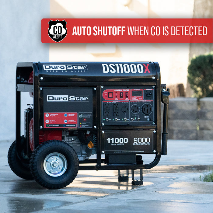 DuroStar DS11000X 11,000W/9,000W 457cc Electric Start Portable Generator w/ CO Alert