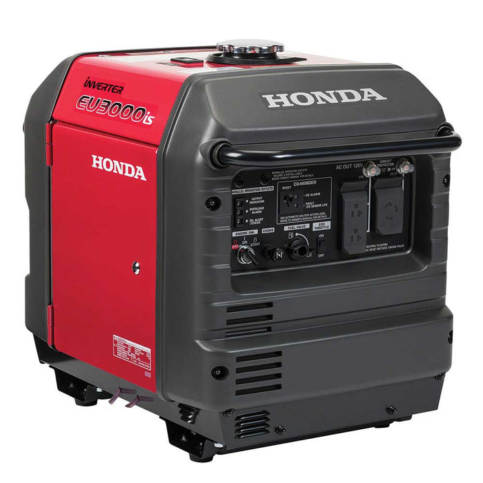 Honda EU3000iS 3,000 Watt Portable Gas Powered Inverter Generator w/ CO-Minder - Scratch and Dent