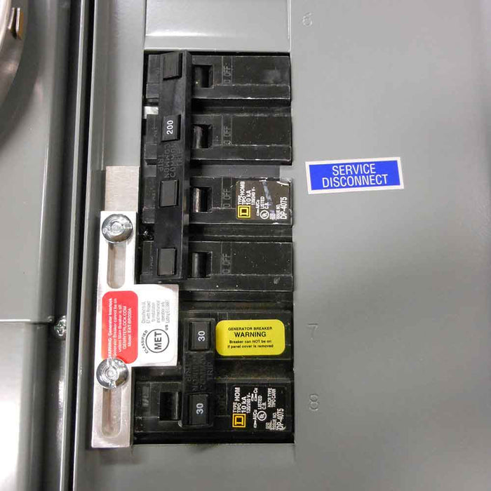 GenInterlock SD-200SA Generator Interlock Kit Breaker Panel 150/200 Amp Panels Square D Meter Main Homeline