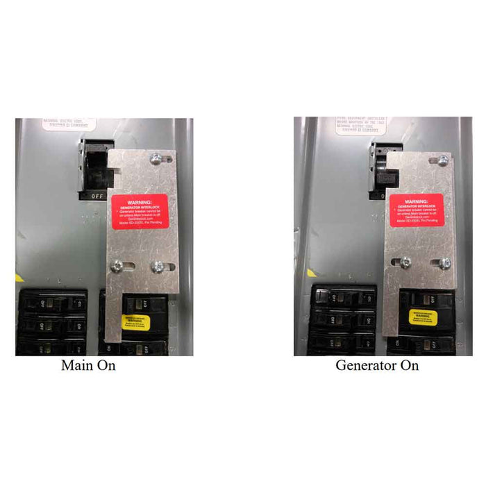 GenInterlock SD-200VL Generator Interlock Kit Breaker Panel 150/200 Amp 3-1/4 -4" Square D Vertical Throw