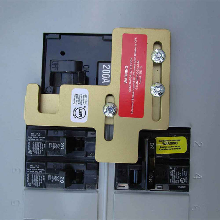 GenInterlock SIE-P2 Generator Interlock Kit Breaker Panel 150/200 Amp Panels Siemens and Murray