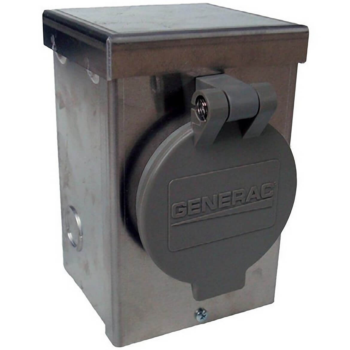 Generack Box Generac GNC-6346 30 Amp 125/250V Aluminum Power Inlet Box W/ Spring-Lo ...