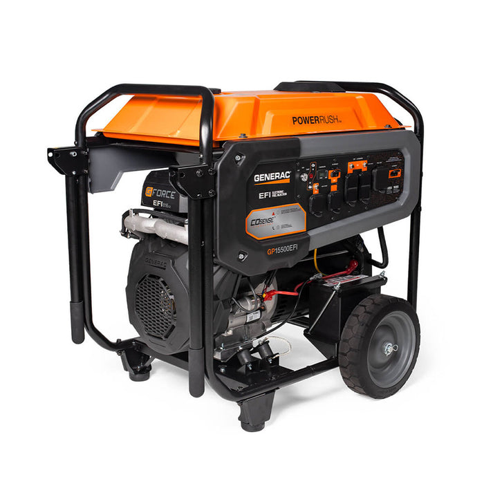 Generac GP15500E 15000 Watt Gasoline Portable Generator w/ Idle Control