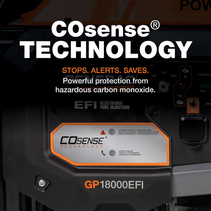 Generac GP18000E 18000 Watt Gasoline  Portable Generator w/ Cosense Technology