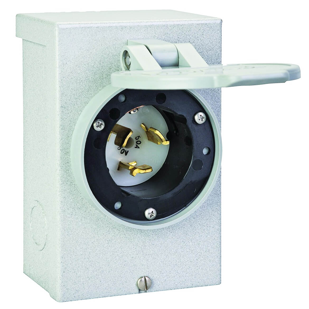 Reliance PB50 50-Amp 12,500-Watt 120/240-Volt Metallic Power Inlet Box ...