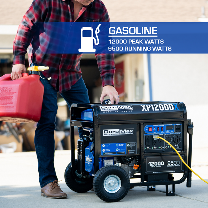 DuroMax XP12000X 12,000 Watt Gasoline Portable Generator w/ CO Alert