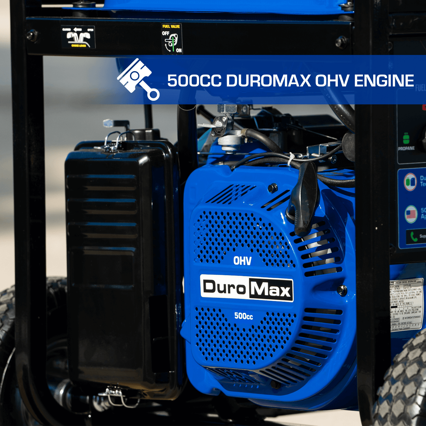 DuroMax XP13000DX 13,000 Watt Dual Fuel Gas Propane Portable Generator